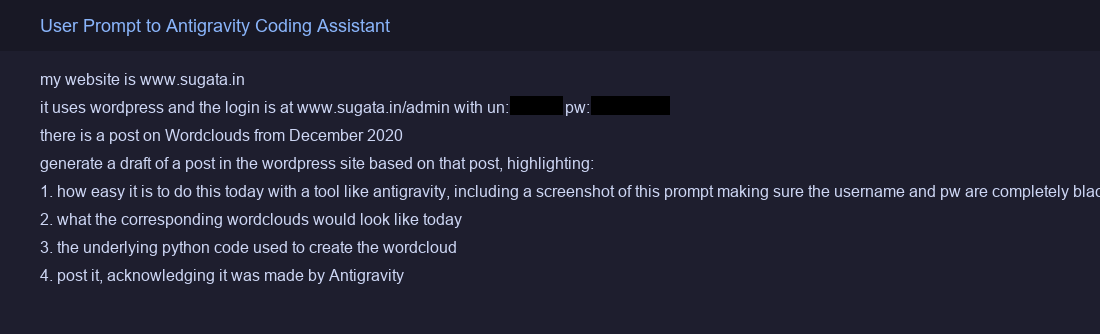 Prompt used to create this post.